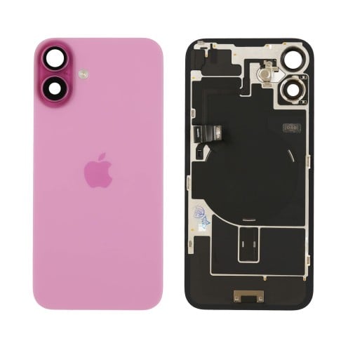 For iPhone 16 Plus - Back Glass With Wireless NFC Charging MagSafe Magnet & Flashlight Flex - Pink - Reclaimed For iPhone 16 Plus - Back Glass With Wireless NFC Charging MagSafe Magnet & Flashlight Flex - Pink - Reclaimed