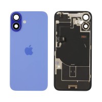 For iPhone 16 Plus - Back Glass With Wireless NFC Charging MagSafe Magnet & Flashlight Flex - Ultramarine - Reclaimed