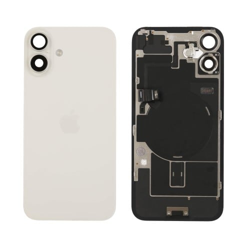 For iPhone 16 Plus - Back Glass With Wireless NFC Charging MagSafe Magnet & Flashlight Flex - White - Reclaimed For iPhone 16 Plus - Back Glass With Wireless NFC Charging MagSafe Magnet & Flashlight Flex - White - Reclaimed