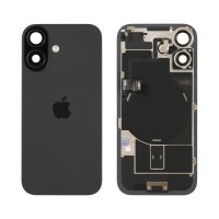 For iPhone 17 - Back Glass With Wireless NFC Charging MagSafe Magnet & Flashlight Flex - Black - Reclaimed
