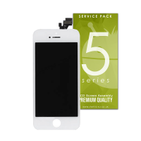 For iPhone 5 - LCD Screen Assembly - White - Premium Quality