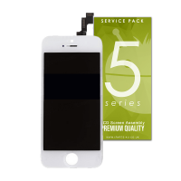 For iPhone 5S - LCD Screen Assembly - White - Premium Quality