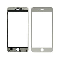 For iPhone 6S Plus - 3-in-1 LCD Glass With Frame & OCA - White