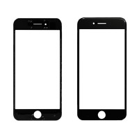 For iPhone 7 - 2-in-1 Top Glass & Frame - Black