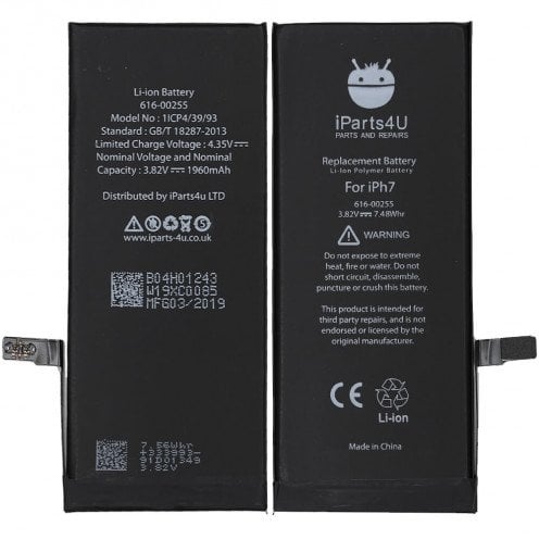 For iPhone 7 - Battery Replacement - 1960 mAh - iP9 - Standard Capacity