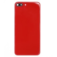 For iPhone 8 Plus - Rear Glass Back Cover with Camera Lens - Red