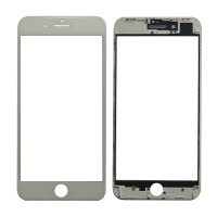 For iPhone 8 Plus - 3-in-1 LCD Glass With Frame & OCA - White