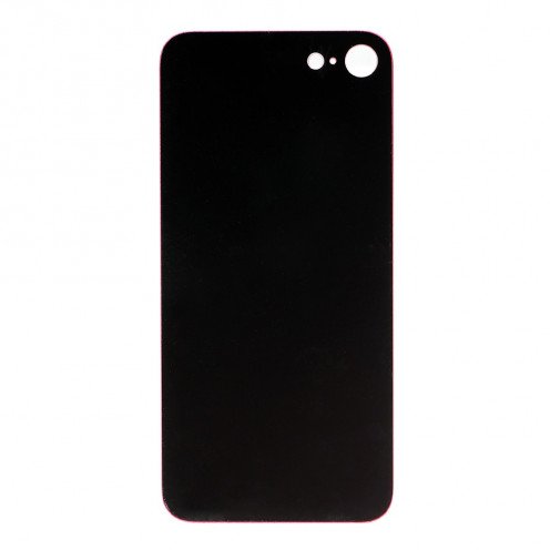 For iPhone 8 - Rear Glass Back Cover - Big Hole - Red