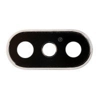For iPhone X - Rear Camera Lens With Holder - Silver