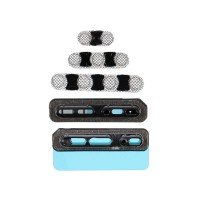 For iPhone X - Loudspeaker Anti-Dust Mesh - 10 Pack - Silver