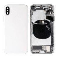 For iPhone X - Rear Housing Assembly with Internal Parts - White - No Logo