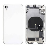 For iPhone XR - Rear Chassis Assembly with Internal Parts - White - No Logo - Aftermarket