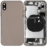 For iPhone XS - Rear Housing Assembly with Internal Parts - Gold - No Logo