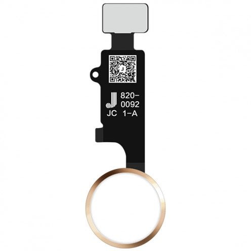 JC Universal Home Button - For iPhone 7 Series - 8 Series - SE 2020 - SE2022 - Gold - 6th Gen - 3D Version