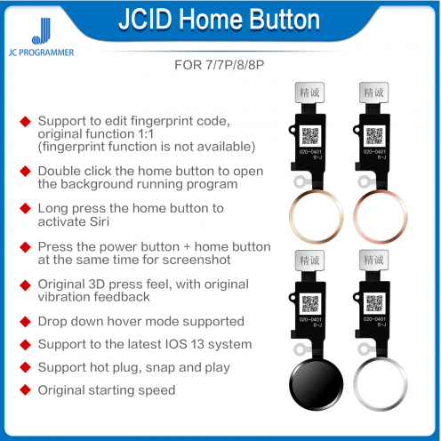 JC Universal Home Button - For iPhone 7 Series - 8 Series - SE 2020 - SE2022 - Rose - 6th Gen - 3D Version JC Universal Home Button - For iPhone 7 Series - 8 Series - SE 2020 - SE2022 - Rose - 6th Gen - 3D Version