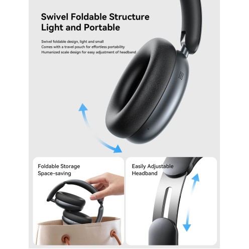 Joyroom - J-Head Series - JR-JH1- Hybrid ANC Wireless Headphones - Black Joyroom - J-Head Series - JR-JH1- Hybrid ANC Wireless Headphones - Black