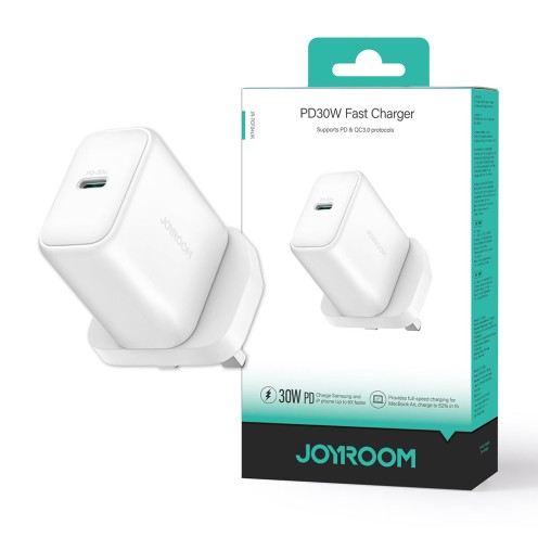 Joyroom - JR-TCF24 - Fast Charger - PD30W USB-C - UK Plug - White