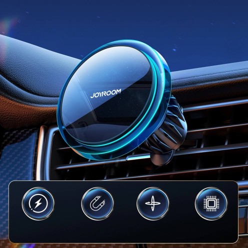 Joyroom - JR-ZS291 - Magnetic Car Air Vent Holder Qi Wireless Inductive Charger 15W - Magsafe Compatible For iPhone