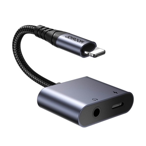 Joyroom - SY-L01 - Headphone Lightning to Lightning & Jack 3.5mm DAC 2in1 Adapter - Black