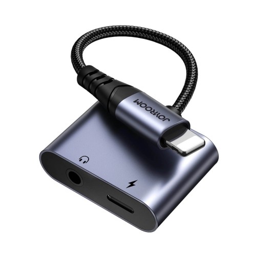 Joyroom - SY-L01 - Headphone Lightning to Lightning & Jack 3.5mm DAC 2in1 Adapter - Black