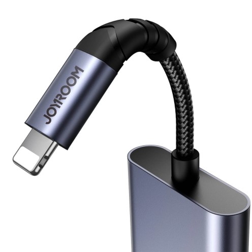 Joyroom - SY-L01 - Headphone Lightning to Lightning & Jack 3.5mm DAC 2in1 Adapter - Black