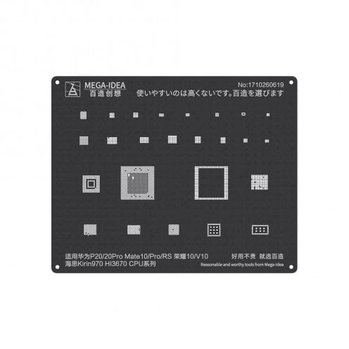 QianLi MEGA-IDEA - BGA Stencil - Kirin 970 HI3670 CPU For HUAWEI P20/20PRO/MATE10/PRO/RSHONOR10/V10 - QL06