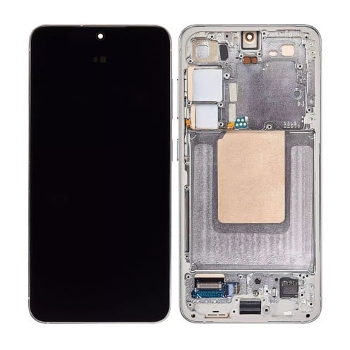 Genuine Samsung Galaxy S24 - SM-S921 - Screen Assembly With Frame - Silver - Reclaimed Genuine Samsung Galaxy S24 - SM-S921 - Screen Assembly With Frame - Silver - Reclaimed