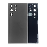 For Samsung Galaxy S22 Ultra - SM-S908 - Back Cover Glass With Camera Lens - No Logo - Graphite