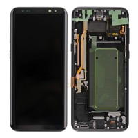For Samsung Galaxy S8 Plus - SM-G955 - Screen Assembly With Frame - Black - GH97-20470A - Refurbished