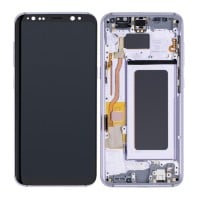 For Samsung Galaxy S8 - SM-G950 - OLED Screen Assembly With Frame - Orchid Grey - Refurbished