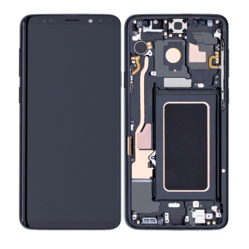 For Samsung Galaxy S9 Plus - SM-G965F - Screen Assembly With Frame - Midnight Black - GH97-21691A - Refurbished
