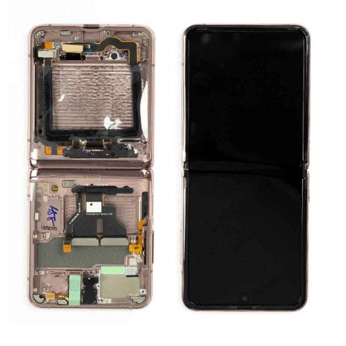 Genuine Samsung Galaxy Z Flip 5G - SM-F707 - LCD Screen Assembly - Mystic Bronze - GH82-23351B