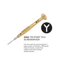 2UUL Brass Screwdriver for iPhone Repair - Tri-Point Y0.6