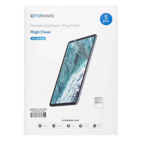 FORWARD Zero - Clear Flexible Explosion-Proof Hydrogel Film - Large - Ready to Cut - 5 Pack