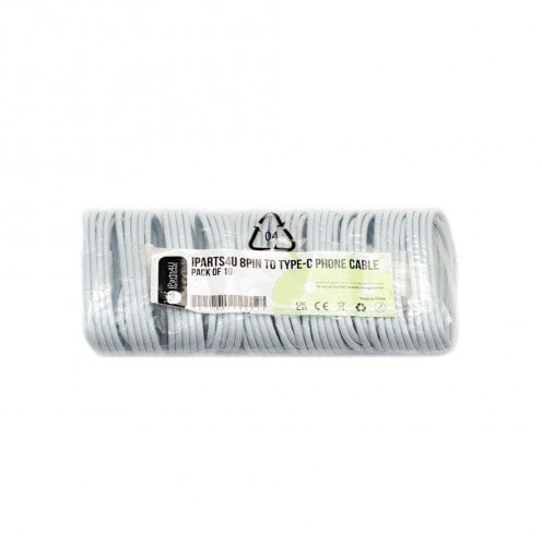 iParts4u Fast Charge Phone Cable - 8 Pin to Type-C - 10 Pack