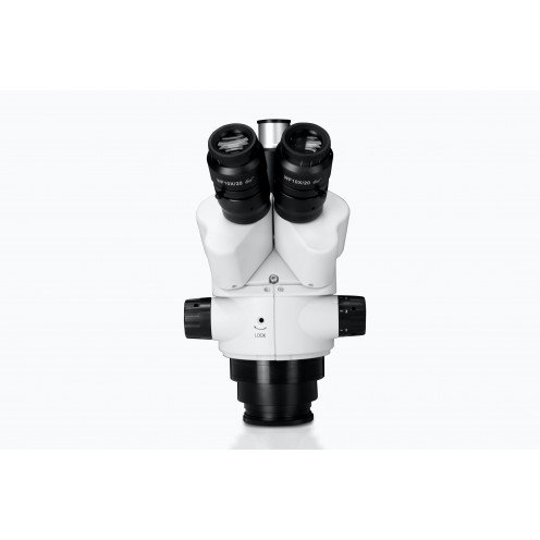 Parco Scientific PA-5FLZ Trinocular Simul Focal Stereo Microscope | Double Arm Boom Stand