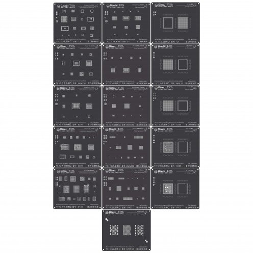 QianLi 3D BGA Stencil Template - 16 Pack Complete Bundle