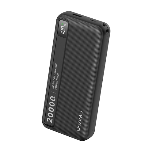 USAMS - CD Series - 22.5W Fast Charging Power Bank - 20000mAh - CD265 - Black USAMS - CD Series - 22.5W Fast Charging Power Bank - 20000mAh - CD265 - Black