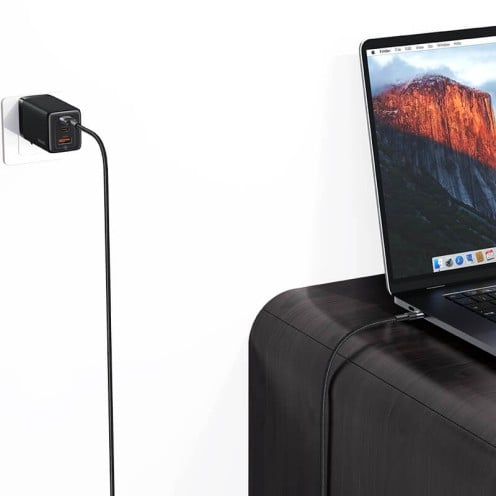 USAMS - SY Series - Type-C to Type-C - 240W Aluminium Alloy Charging & Data Cable 1.2m - SJ727 - Grey