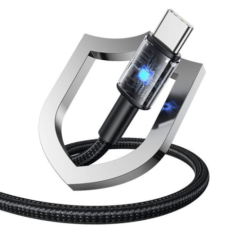 USAMS - SY Series - Type-C to Type-C - 240W Aluminium Alloy Charging & Data Cable 1.2m - SJ727 - Grey