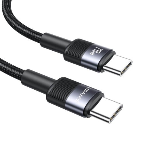 USAMS - SY Series - Type-C to Type-C - 240W Aluminium Alloy Charging & Data Cable 1.2m - SJ727 - Grey