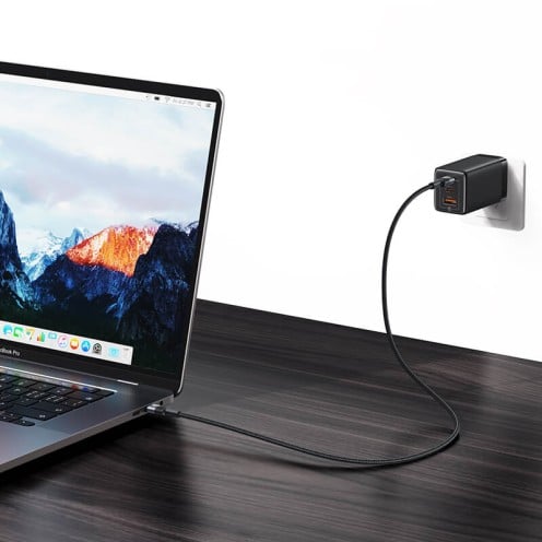 USAMS - SY Series - Type-C to Type-C - 240W Aluminium Alloy Charging & Data Cable 1.2m - SJ727 - Grey