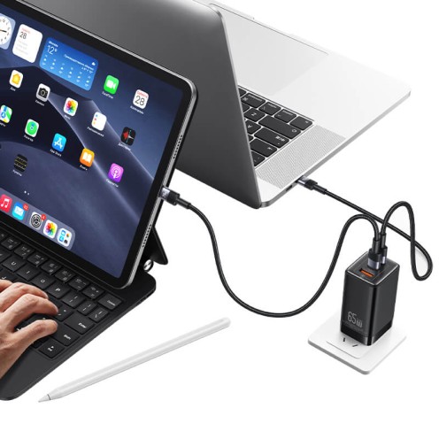 USAMS - SY Series - Type-C to Type-C - 240W Aluminium Alloy Charging & Data Cable 1.2m - SJ727 - Grey