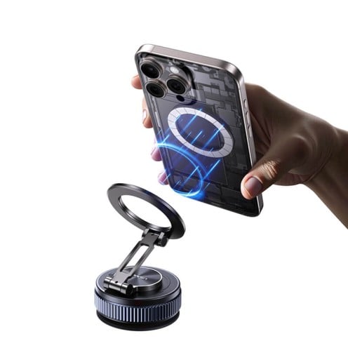 USAMS - Vacuum Suction Magnetic Phone Holder - ZJ084 - Grey USAMS - Vacuum Suction Magnetic Phone Holder - ZJ084 - Grey