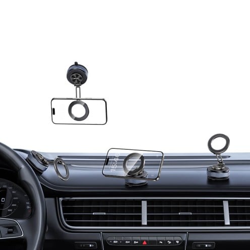 USAMS - Vacuum Suction Magnetic Phone Holder - ZJ084 - Grey USAMS - Vacuum Suction Magnetic Phone Holder - ZJ084 - Grey