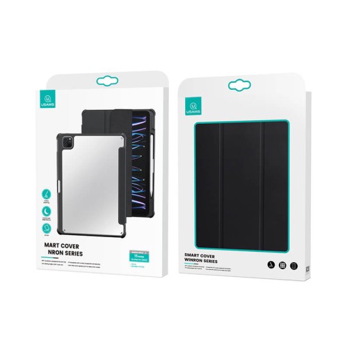 USAMS - Winron Series - Smart Cover for iPad 10 / iPad 11 (2025) - 10.9-inch - Auto Sleep Wake - US-BH841 - Black USAMS - Winron Series - Smart Cover for iPad 10 / iPad 11 (2025) - 10.9-inch - Auto Sleep Wake - US-BH841 - Black