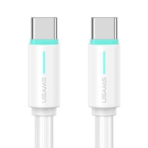 USAMS - YR Series - Type-C to Type-C - 60W Bicolour Charging & Data Cable 1m - SJ734 - White