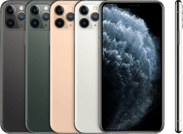iPhone 11 Pro Max in Silver, Space Gray, Gold and Midnight Green