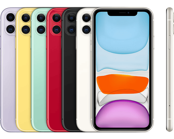iPhone 11 in Purple, Green, Yellow, Black, White and Red