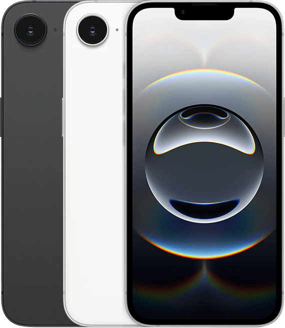 iPhone 16e in Black and White
